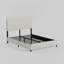 Upholstered Platform Bed With Modern Panel Headboard-584000367-584000361
