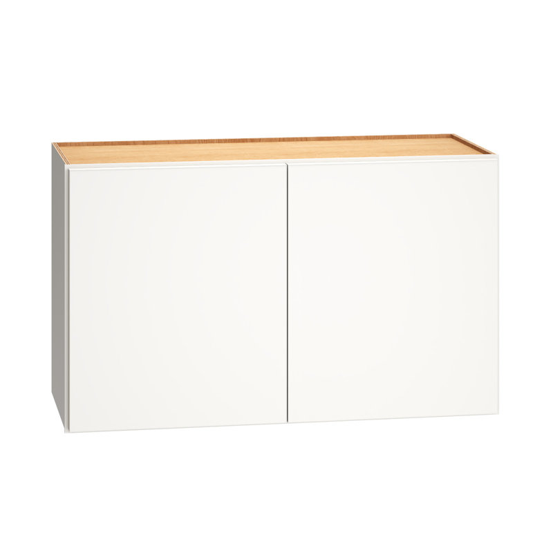 Dwelling Rosemont Fully Assembled 2-Door Wall Cabinet 30" W X 18" H X 12" D, Blanc