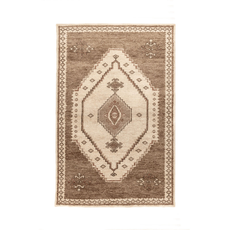 Luxor Handknotted Wool Blend Accent Rug, Rectangle 8' x 10'
