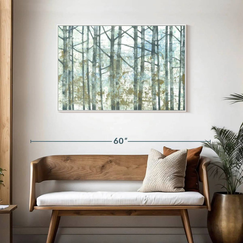 Brise de forêt, Cadre flottant blanc, 43 po x 29 po