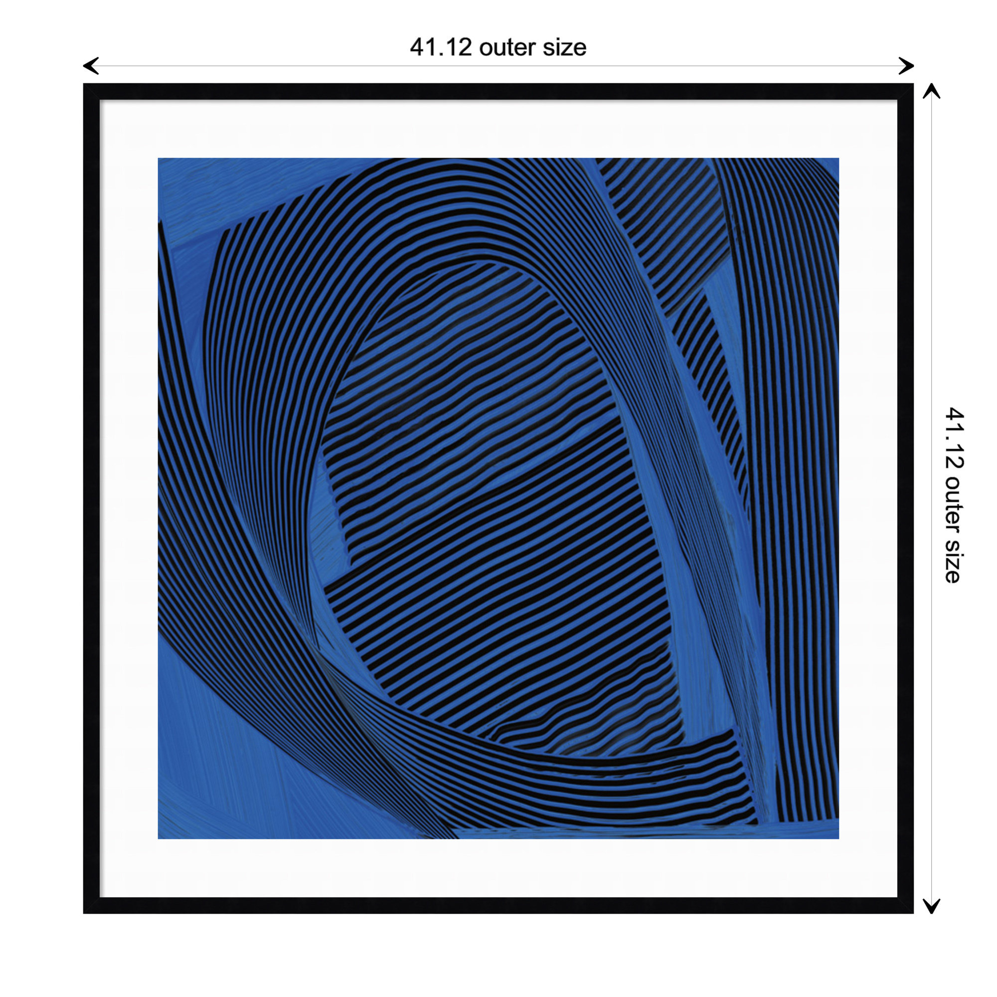 Weaving I by Mike Schick, Black Framed Paper, 41.12" H x 41.12" W x 0.88" D