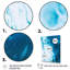 Art mural sur toile abstrait bleu sarcelle et blanc «Whimsy I»-661109112-661109113