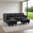 3-Piece L-Shaped Sectional Sofa and Chaise with Ottoman