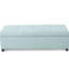 Banc en tissu bleu avec un grand espace de rangement - Rehausse le décor du salon, du bureau et de la chambre à coucher