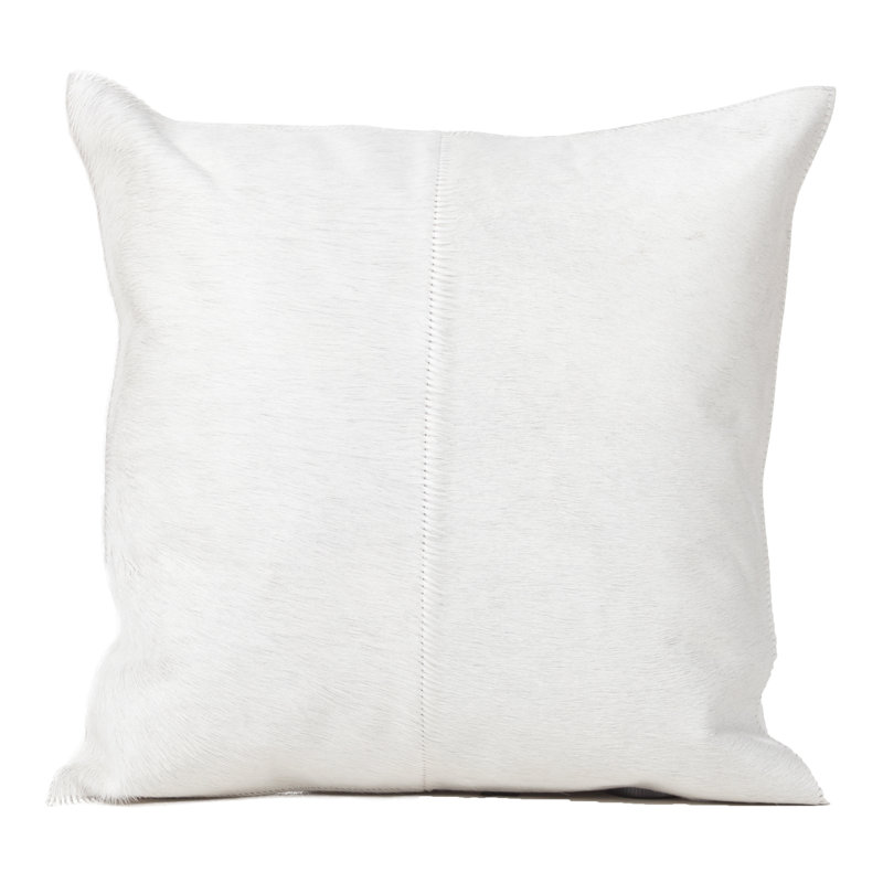 Fibre By Auskin Cowhide Cushion White Square, Natural White