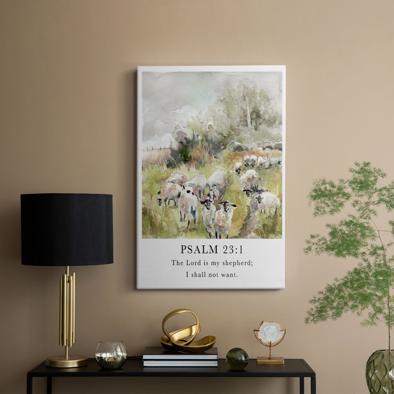 Psaumes 23: 1 - galerie Cavas personnalisée, H 48 po x l 32 po