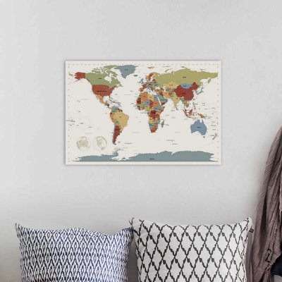 «World Map», impression par Michael Tompsett