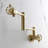 Kingston Brass Webb Two-Handle 1-Hole Wall Mount Pot Filler Faucet with Knurled Handle-100170097