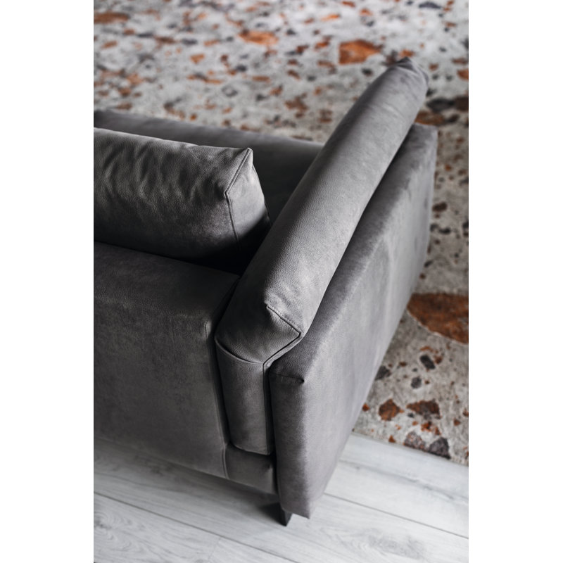 Meridien Chaise Sectional, Gray Polyester Blend