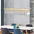 Modern Crystal Chandelier for Dining Room 8-Light Gold Rectangle Raindrop Chandelier Contemporary Rectangular Pendant Light Fixture for Kitchen Island Bar L39.4'' x W9.8'' x H8.7'