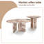 Table basse ronde en marbre 2 pièces pour salon-1266367676