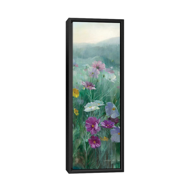 «Cosmos at Dawn Panel II», impression sur toile, H 36 po x l 12 po x P 1,5 po, Toile avec cadre noir