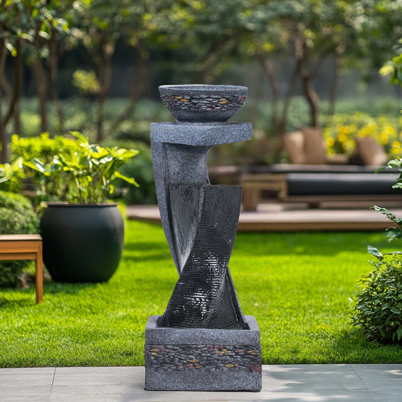 Fontaine à DEL moderne en résine 28,74 "H