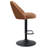 Bridgette 24"-32" Swivel 360° Upholstered Footrests Adjustable Height Bar Stool-1934414027