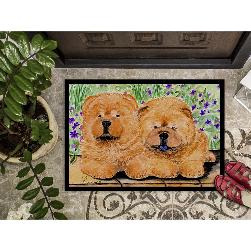 Paillasson d’intérieur antidérapant tabiona Chow Chow, Rectangle 1 pi 6 po x 2 pi 3 po