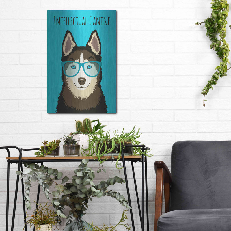 «Intellectual Canine» par Debbie Gray, H 16 po x l 12 po