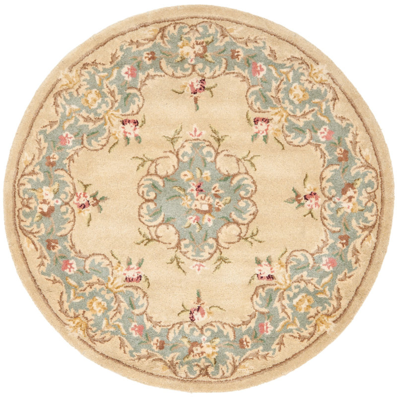 Tapis en laine touffeté à la main Molter, Rond 4 pi x 4 pi