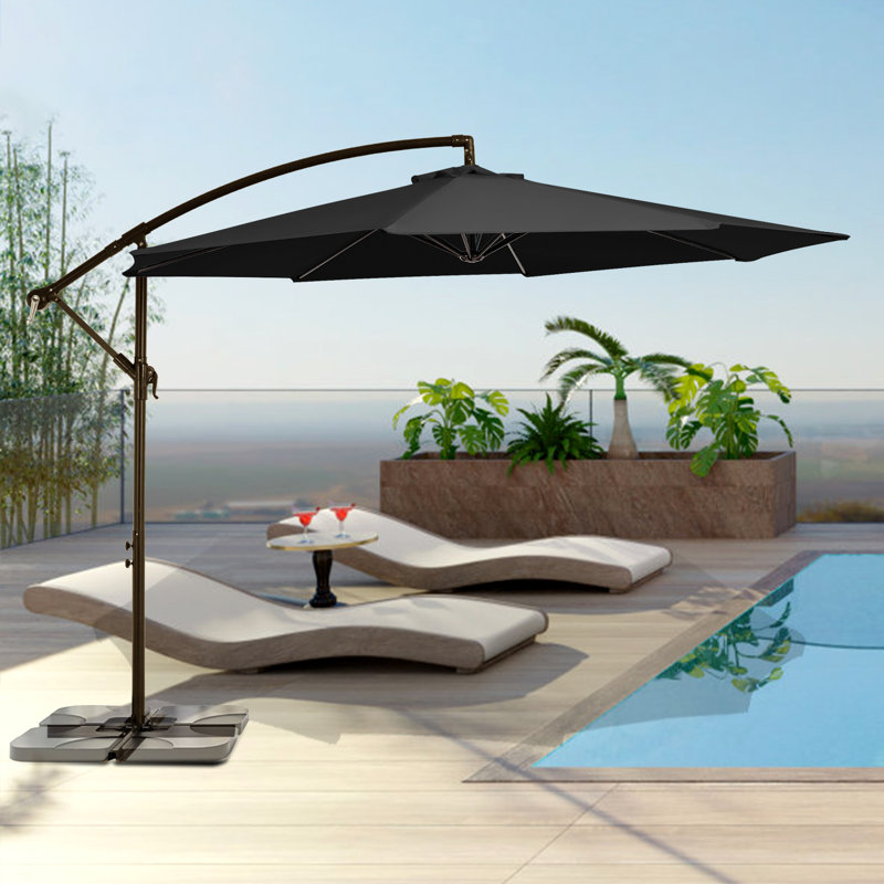 Parasol en porte-à-faux 10 ', Noir