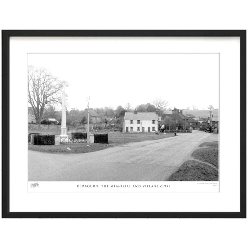 Redbourn, The Memorial And Village C1955 by Francis Frith - Single Picture Frame Print, 45cm H x 60cm W x 2.3cm D