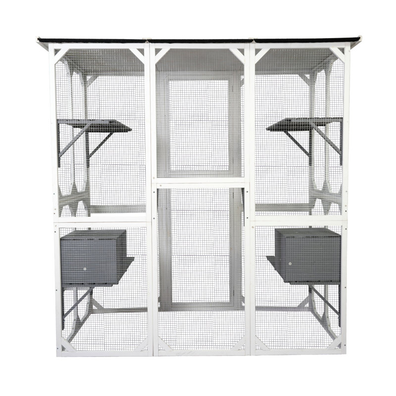 Cage moyenne pour animal de compagnie, boîte blanche en bois pour une utilisation à long terme, compagnons aimants
