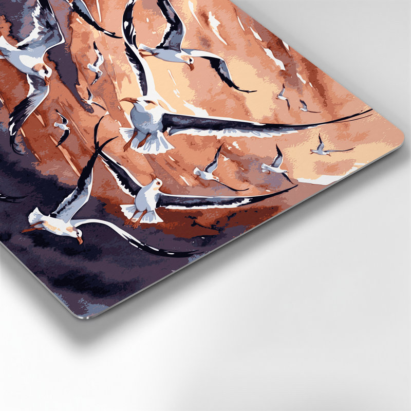 Art mural en métal mauve, H 132 po x l 168 po x P 0,05 po