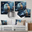 «Winter Blue Bird Serenity IV», art mural oiseau en métal-126956071