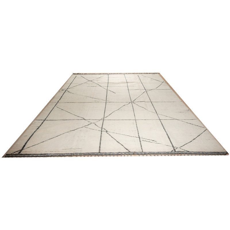 Hand Knotted Wool Geometric Area Rug