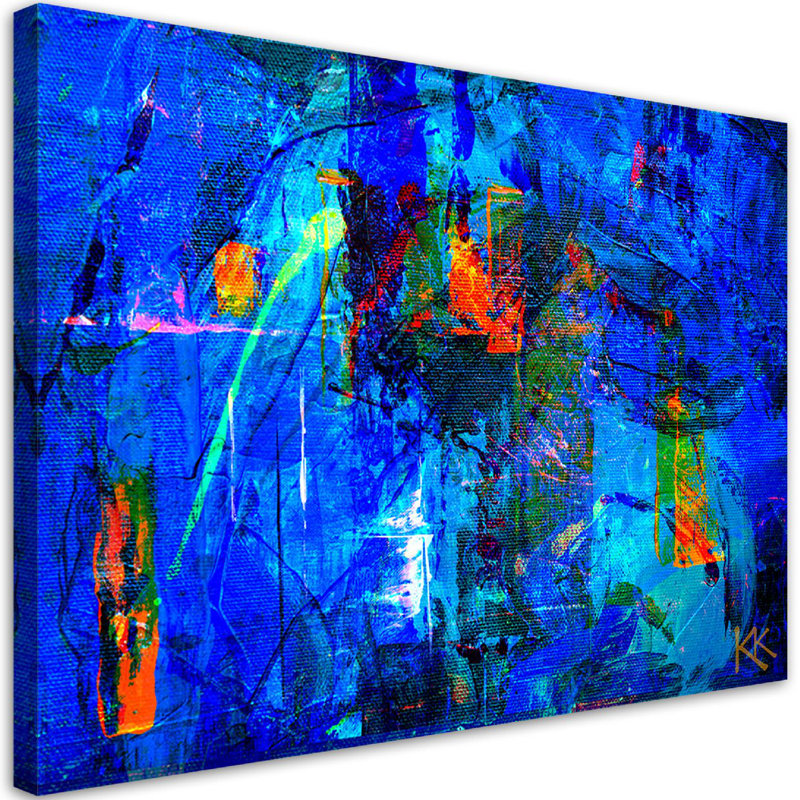 Blue Abstract - Wrapped Canvas Print