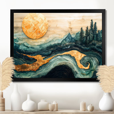 Cactus Desert On A Top Of Wooden Slide III - forest Wall Art