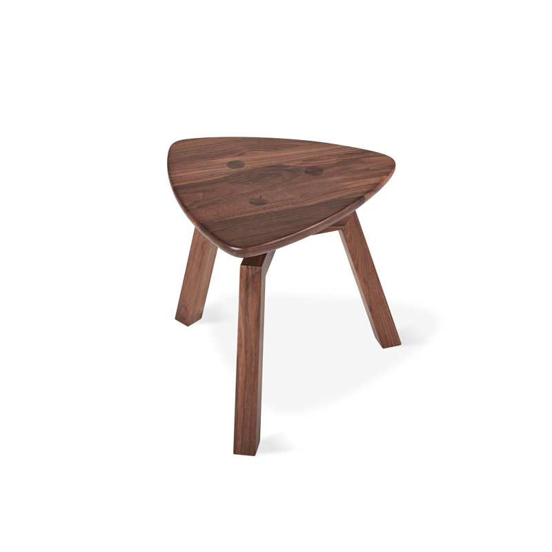 Solana Triangular End Table, Walnut