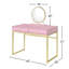 2 Drawers Vanity Desk With Mirror And Jewellery Tray