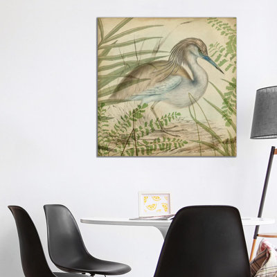 Heron & Ferns II by Vision Studio - Wrapped Canvas Painting