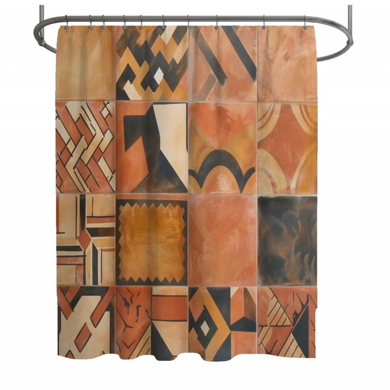 Joandry Patchwork Shower Curtain, 83"H x 70"W