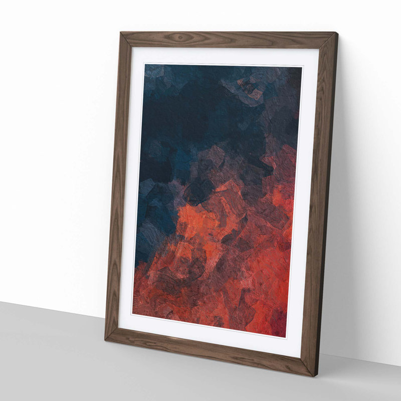Iron Feelings in Abstract - Framed Print, 48cm H x 36cm W x 2cm D, Walnut Framed