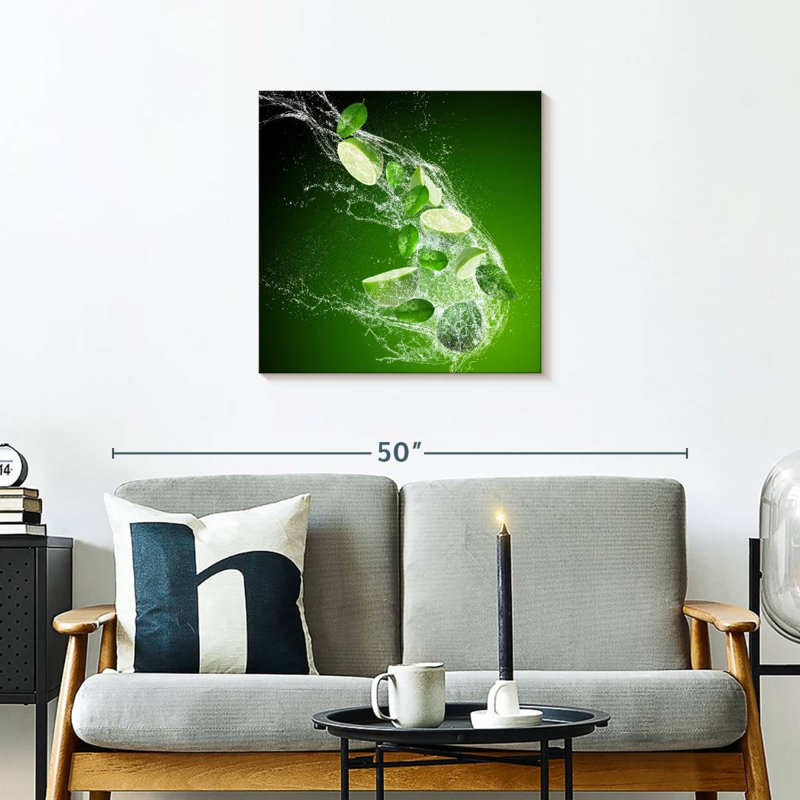 Yarlin Lime Splash, 24" H x 24" W