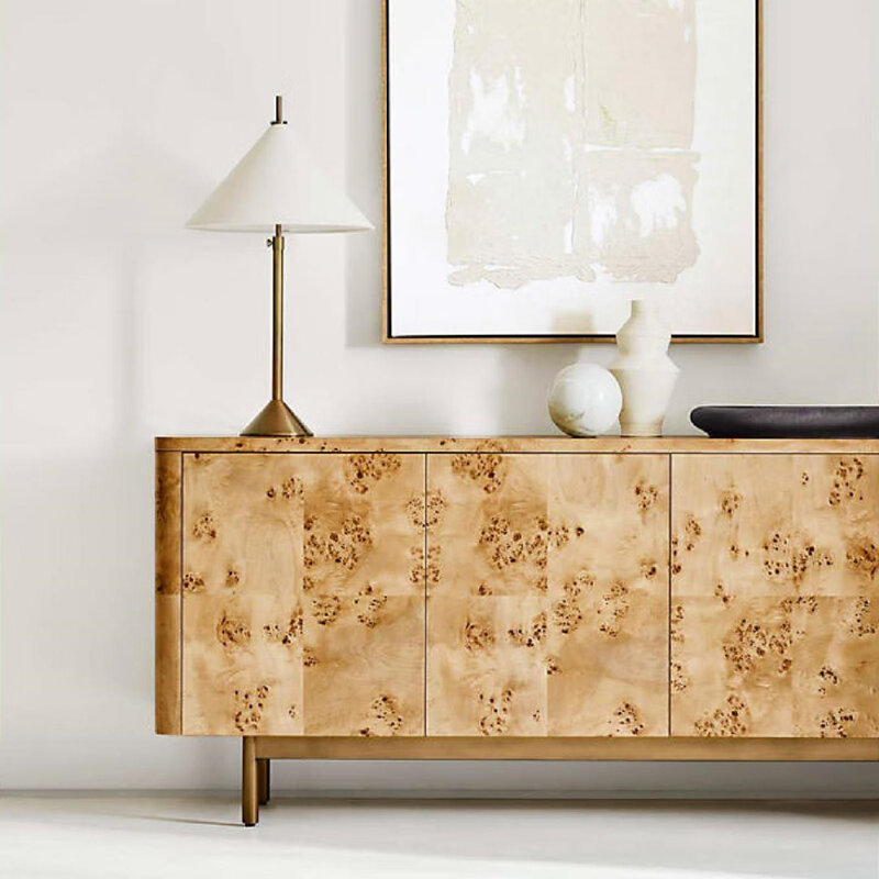 Retro-Style Furniture Sideboard, Burlywood
