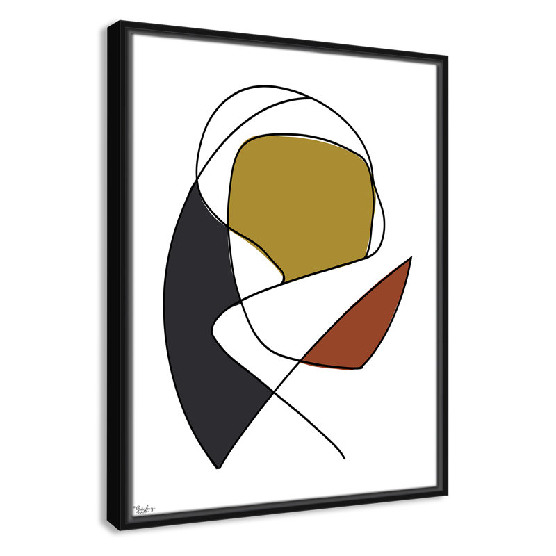 Abstract Tribeca 3, Black, 25.5" H x 19.5" W x 2" D