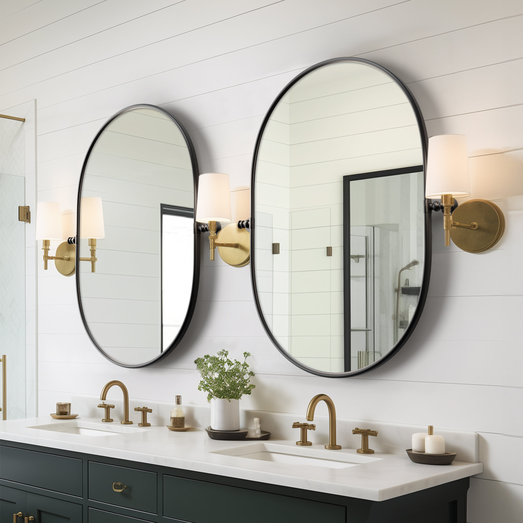 Wade Logan Chanquet Metal Wall Mirror with Tilted Frame & Reviews | Wayfair