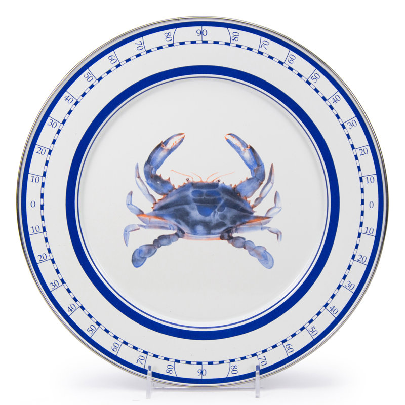 Blue Crab Enamelware Chargers