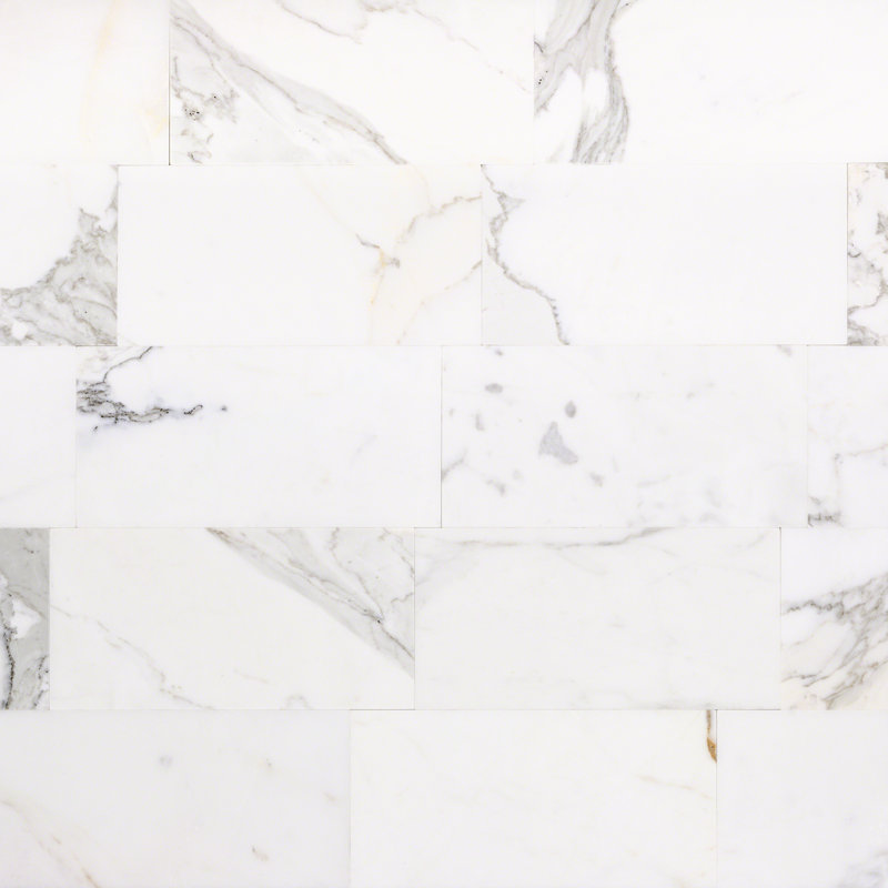 Calacatta 6" x 12" Marble Look Subway Wall & Floor Tile