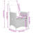  Garden Dining Set Black, Cream White