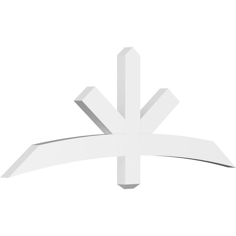 Alberta Architectural Grade Gable Bracket, 22.5" H x 60" W (Pitch: 9/12), 2" D x 4" F, Signature Urethane