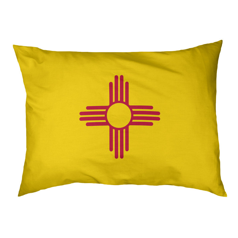 Coussin de designer new mexico flag Burien, L 32,5 po x l 42,5 po, Noir
