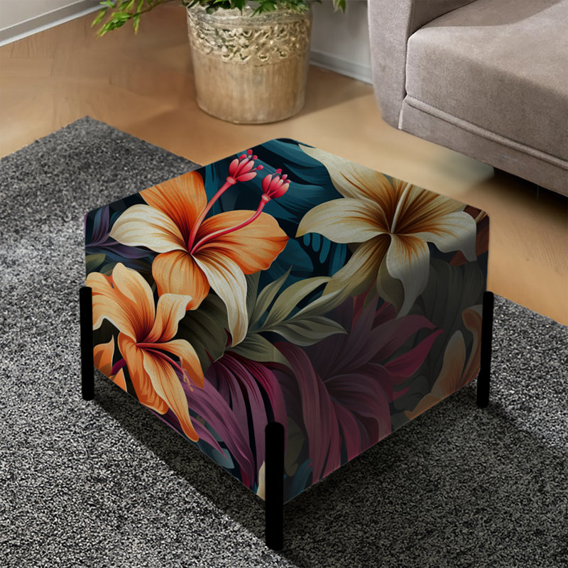 Tropical Mirage Viii - motif tropical - repose-pieds carré Tropical