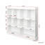 Bibliothèque à 10 tablettes, organisateur en bois à 3 niveaux pour livres, photos et objets de collection, parfait pour la maison ou le bureau