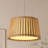 4-Copper round dimmable wooden pendant light