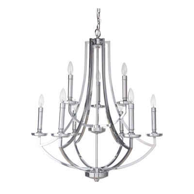 Lustre empire 9 lumières façon bougie Rockville