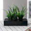 9.05'' Faux Grass in Manufactured Wood Planter