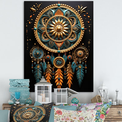 " Gold Dream Catcher Folklore Whispers II "
