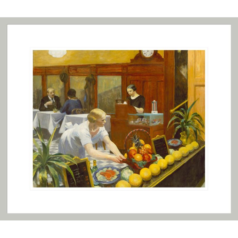 Tables pour dames par Edward Hopper - Impression giclée sur cadre, H 17,75 po x l 20,81 po